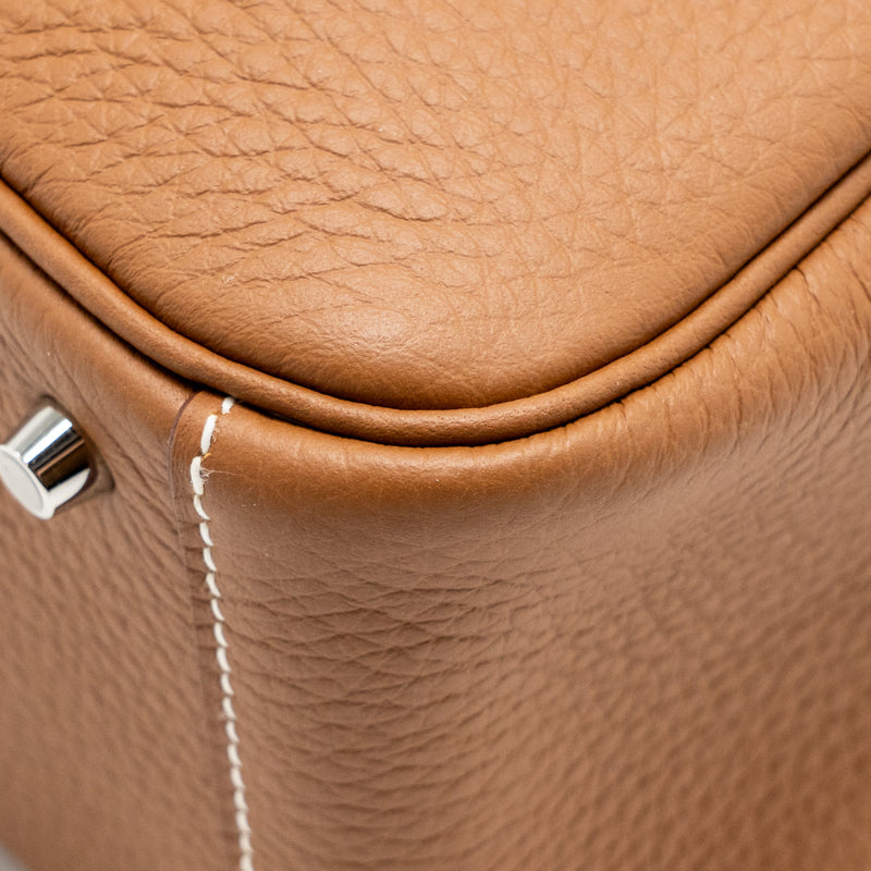 HERMES Mini Lindy II Clemence Gold SHW Stamp W