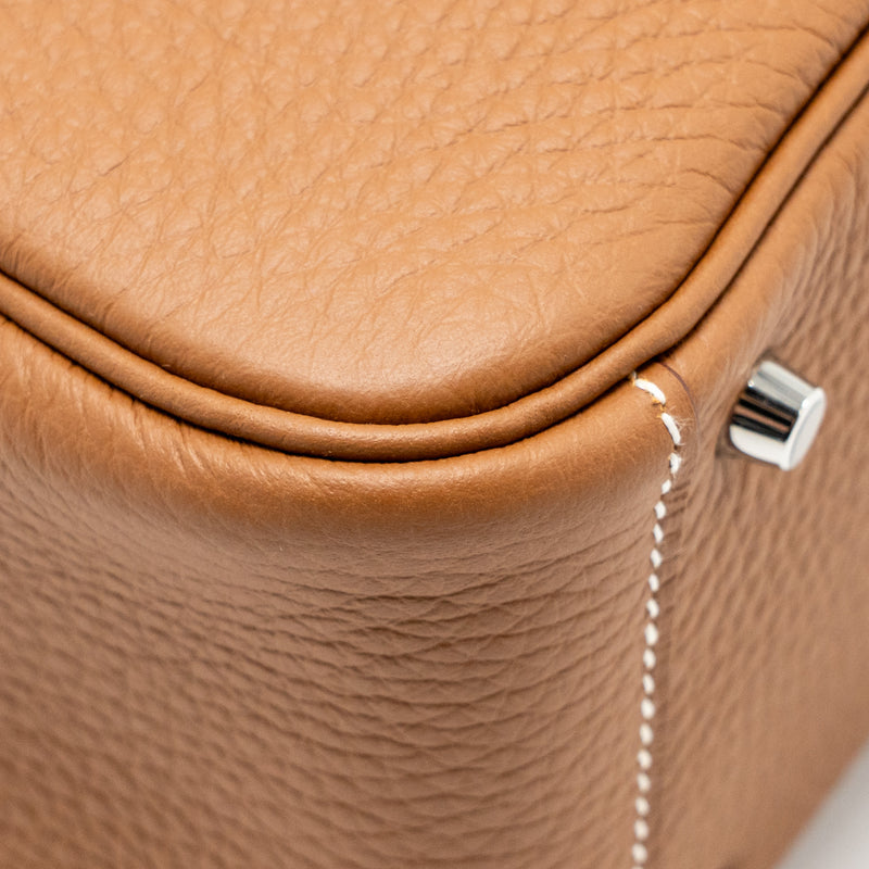 HERMES Mini Lindy II Clemence Gold SHW Stamp W