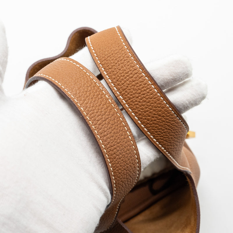 Hermes Picotin 18 Lock Bag Taurillon Maurice Gold GHW Stamp D