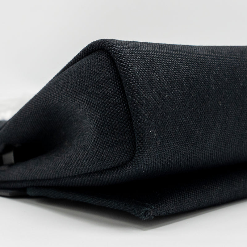 Hermes Herbag Mini Canvas / Hunter Black GHW Stamp W