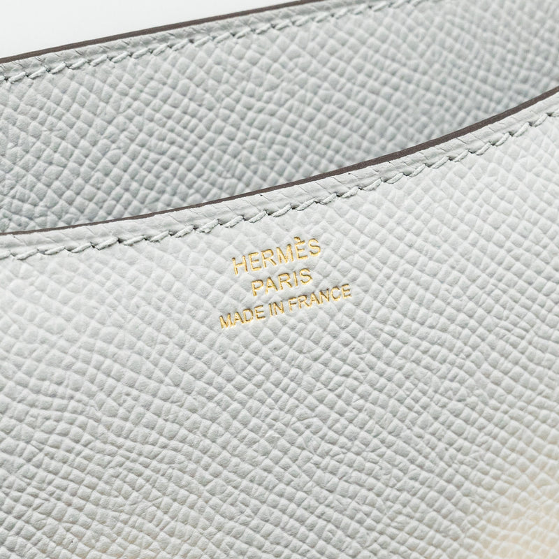 Hermes Mini Constance Epsom 8U Bleu Glacier GHW Stamp W