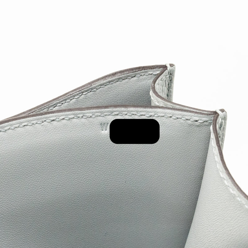 Hermes Mini Constance Epsom 8U Bleu Glacier GHW Stamp W
