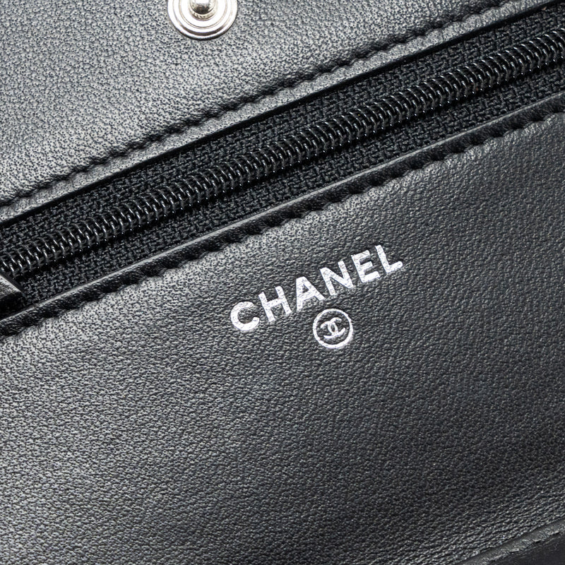 Chanel Classic Wallet on Chain Lambskin Black SHW