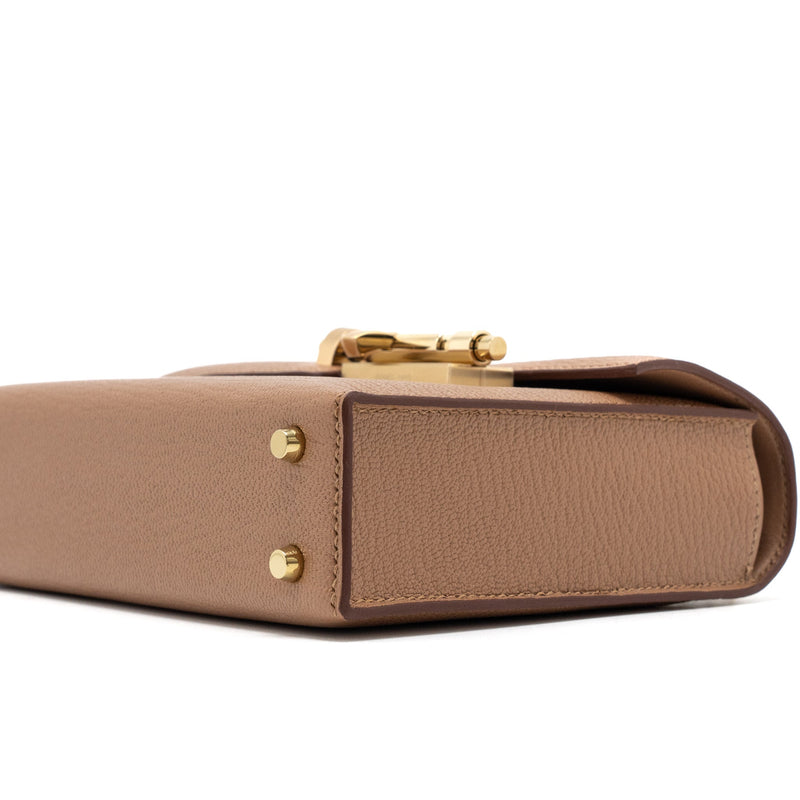 Hermes Mini Verrou Chevre Mysore 2J Quebracho LGHW Stamp U