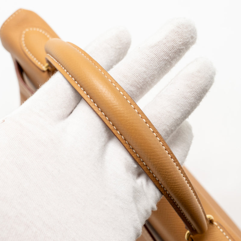 Hermes Kelly 32 Epsom Naturel Sable GHW Stamp Square A
