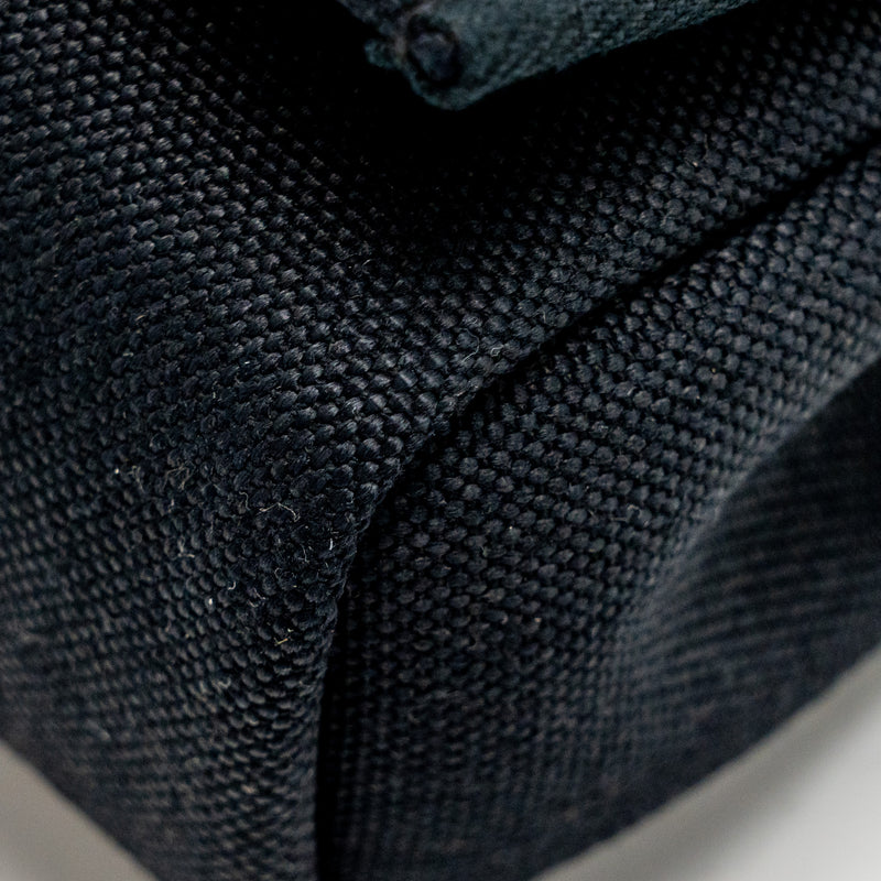Hermes Herbag Mini Canvas / Hunter Black GHW Stamp W