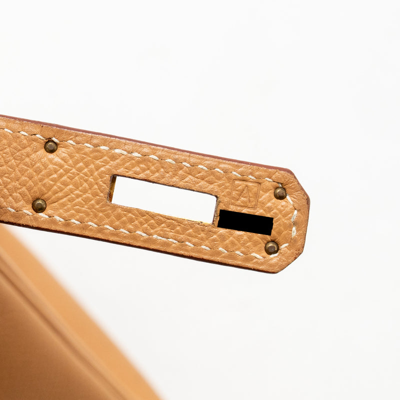 Hermes Kelly 32 Epsom Naturel Sable GHW Stamp Square A