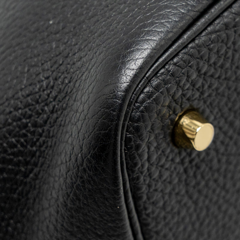 Hermes Picotin 22 Clemence Black GHW Stamp Z