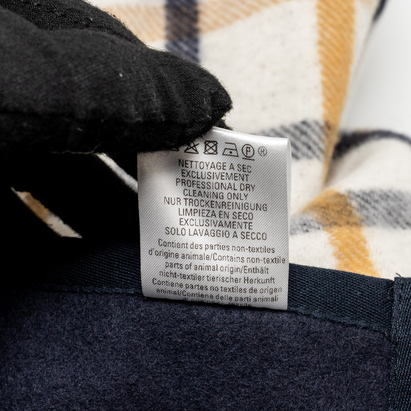 Hermes Reversible Camail Poncho Merino Wool/Cashmere Navy/Camail