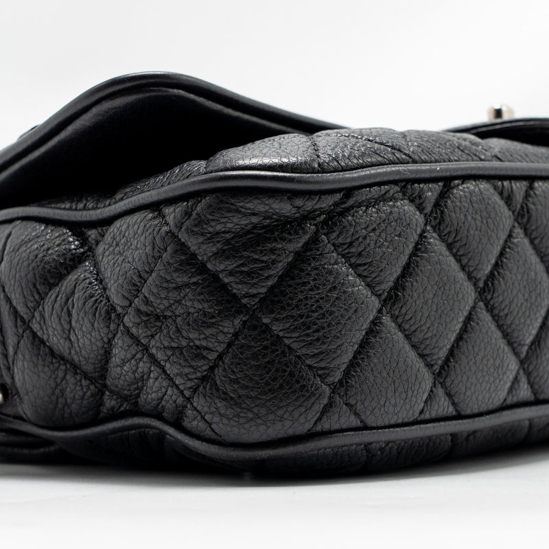Chanel Medium Casual Rock Flap Bag Grained Calfskin Black Ruthenium Hardware