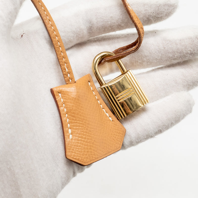 Hermes Kelly 32 Epsom Naturel Sable GHW Stamp Square A