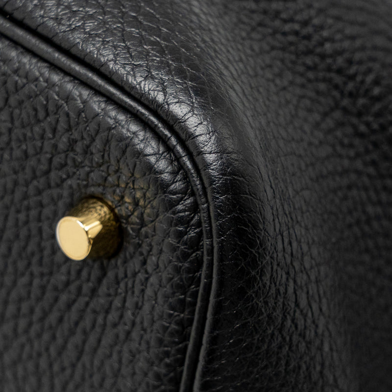 Hermes Picotin 22 Clemence Black GHW Stamp Z