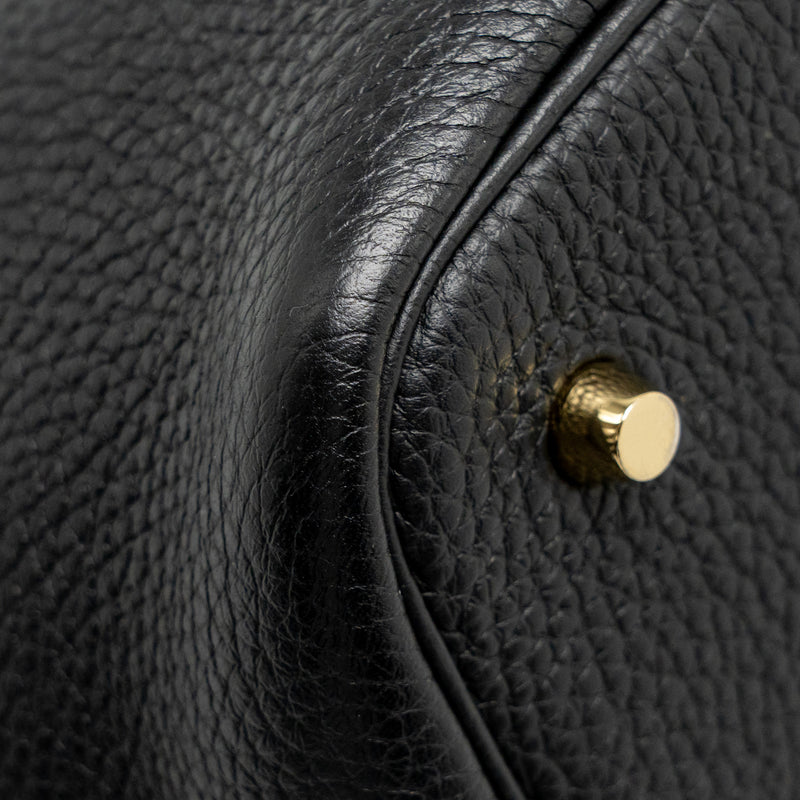 Hermes Picotin 22 Clemence Black GHW Stamp Z