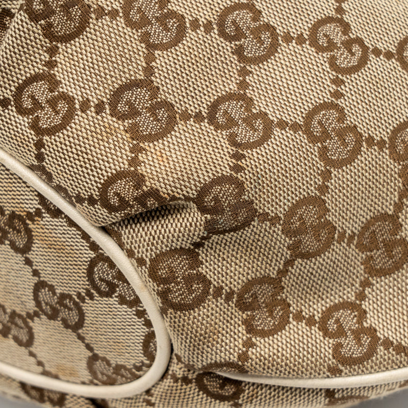 Gucci Pelham Hobo Bag GG Canvas / Leather Beige/White LGHW