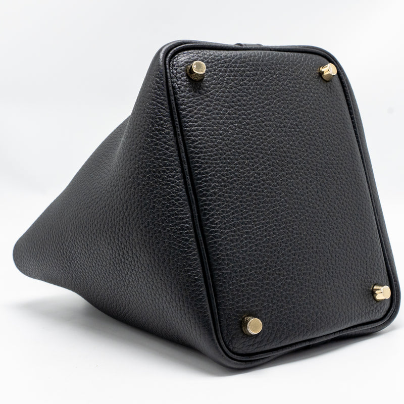Hermes Picotin 18 Lock Bag Clemence Black GHW Stamp B