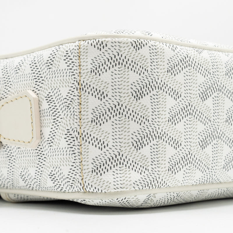 Goyard Cape Vert Crossbody Bag Goyardline Canvas White SHW