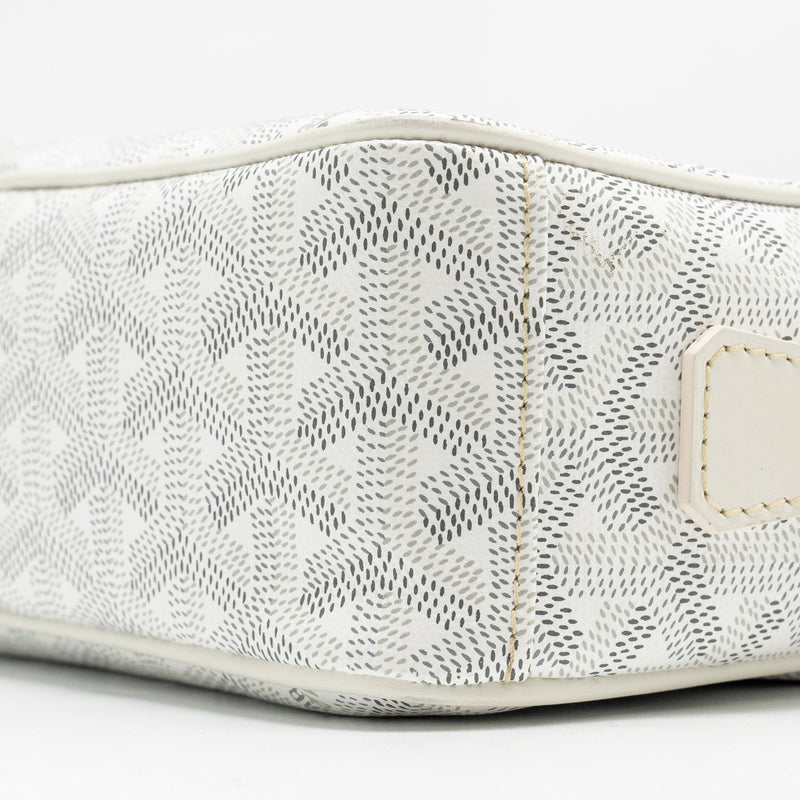 Goyard Cape Vert Crossbody Bag Goyardline Canvas White SHW