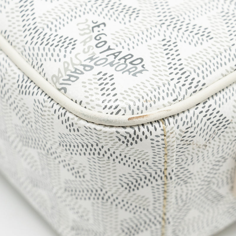 Goyard Cape Vert Crossbody Bag Goyardline Canvas White SHW