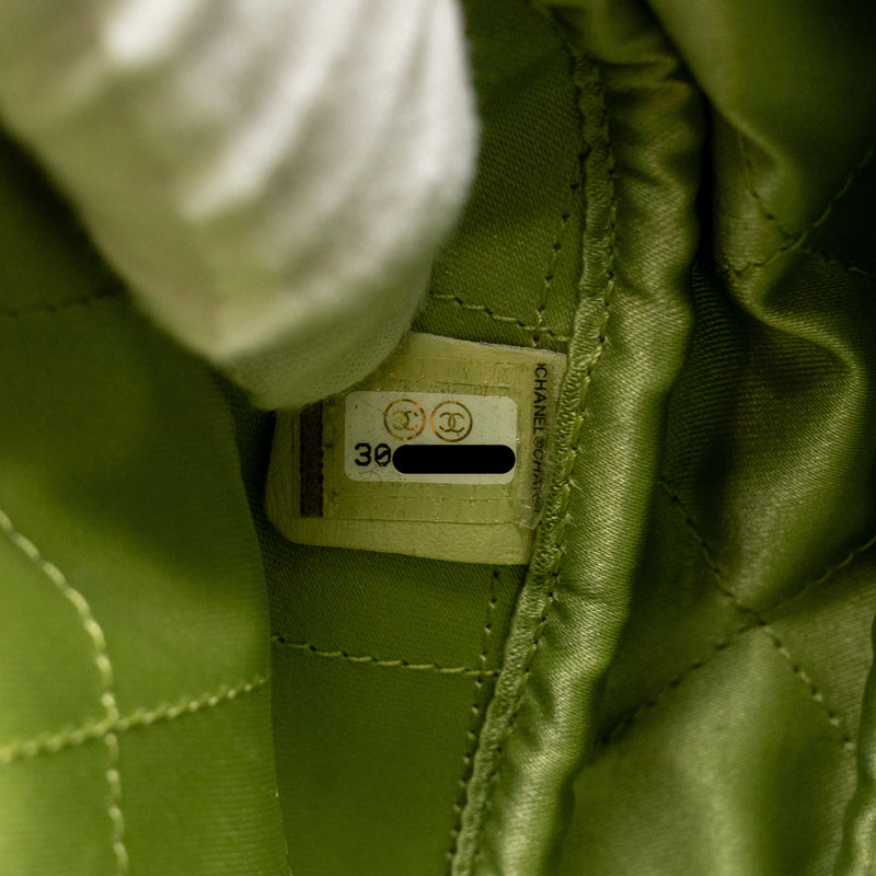 Chanel 20a Diamond Shape Crossbody Bag Quilted Lambskin Light Green GHW