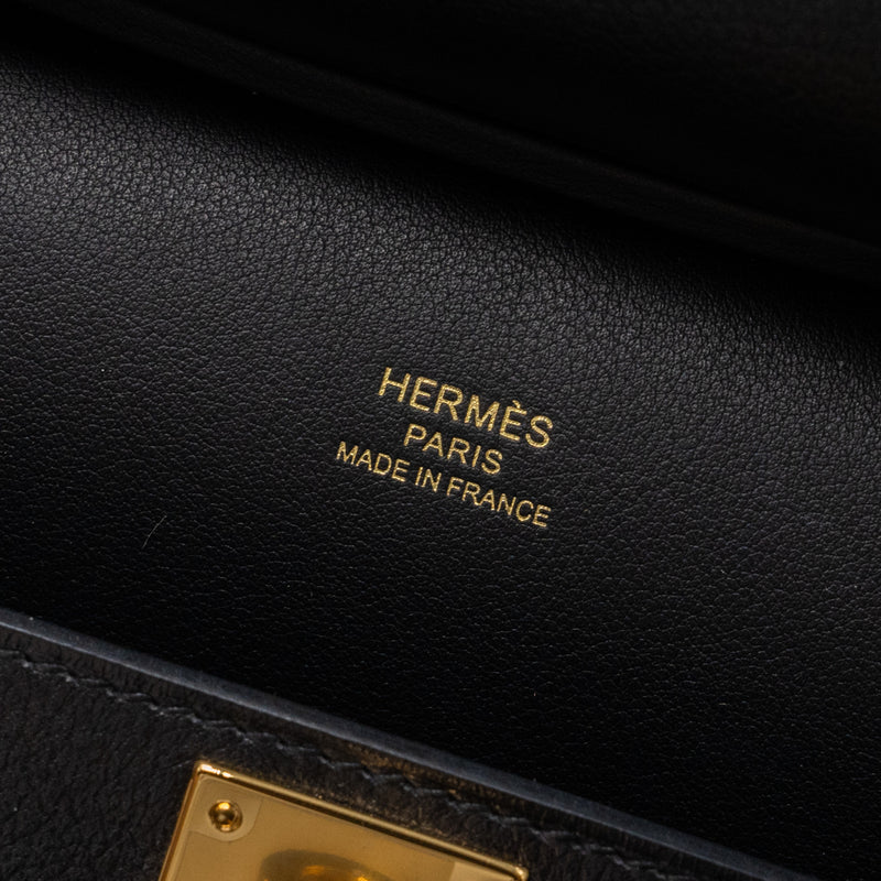 Hermes Mini Jypsiere Evergrain Black GHW Stamp B
