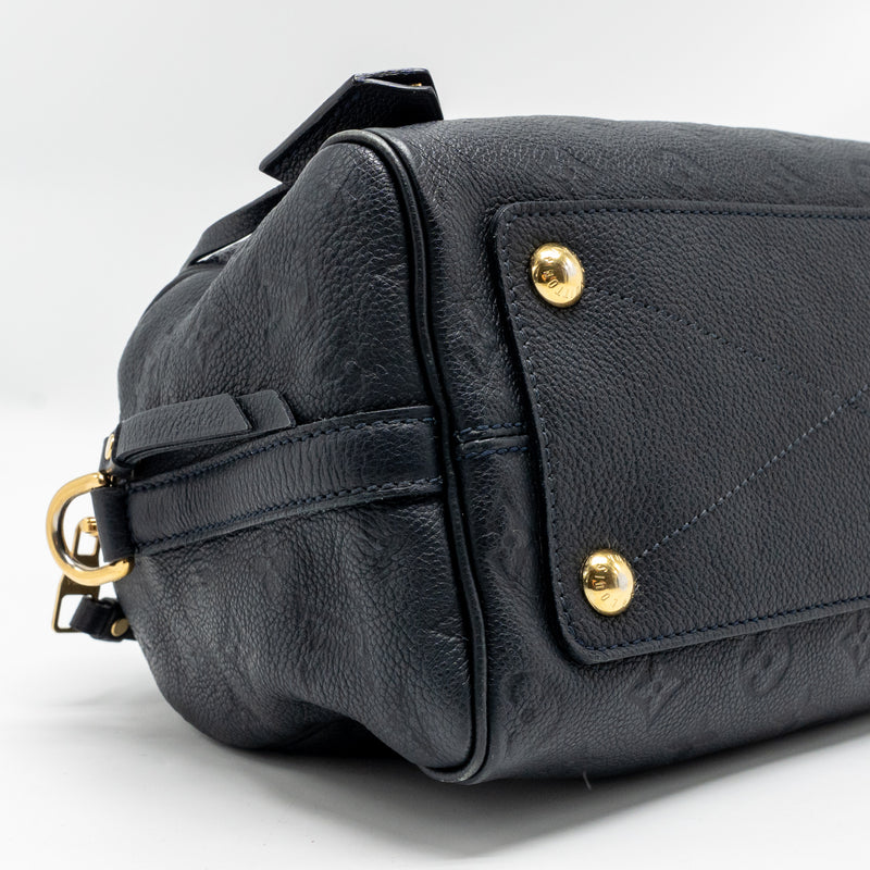 Louis Vuitton Speedy Bandouliere 25 Monogram Empreinte Leather Navy GHW