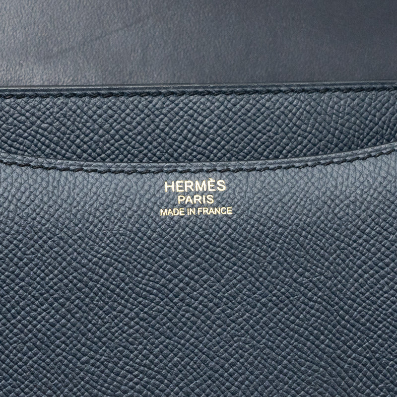 Hermes Constance 24 Epsom Blue Nuit GHW Stamp C