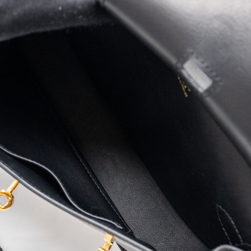 Hermes Mini Jypsiere Evergrain Black GHW Stamp B