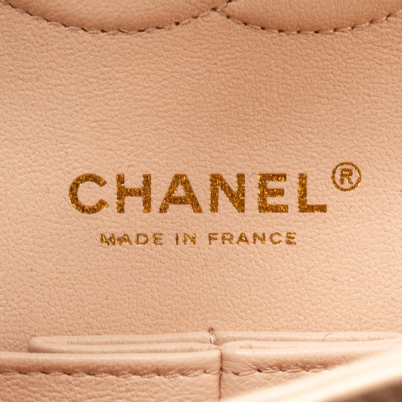 Chanel Medium Classic Double Flap Bag Caviar NN269 Beige LGHW (microchip)