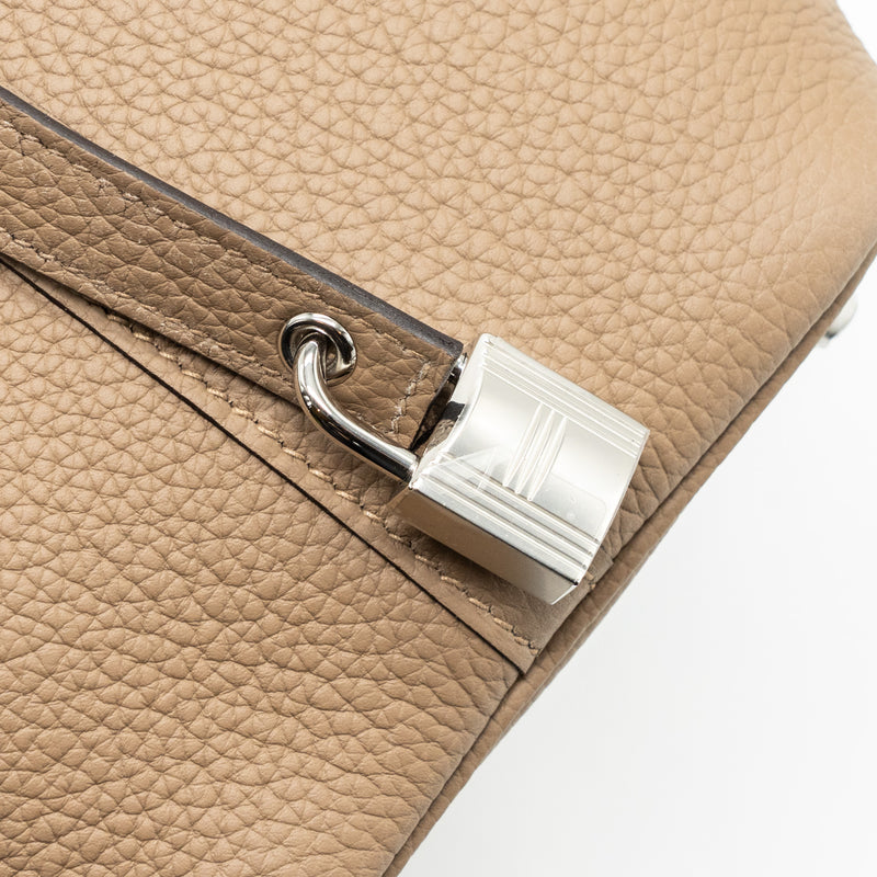 Hermes Picotin 18 Lock Bag Clemence Beige De Weimar SHW Stamp U