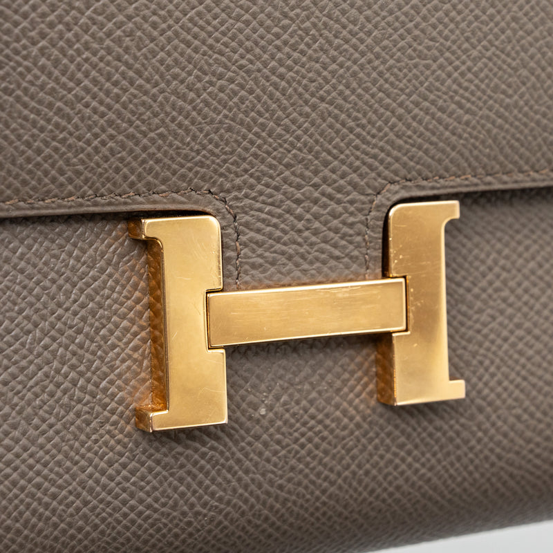 Hermes constance to Go epsom gris etain RGHW stamp Y