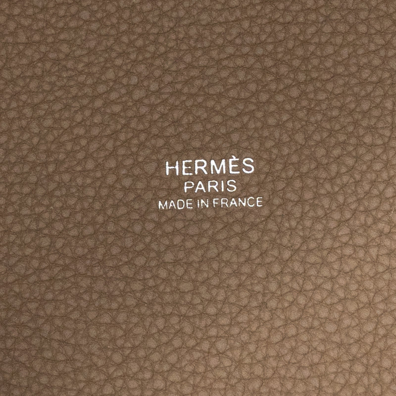 Hermes Picotin 18 Lock Bag Clemence Beige De Weimar SHW Stamp U