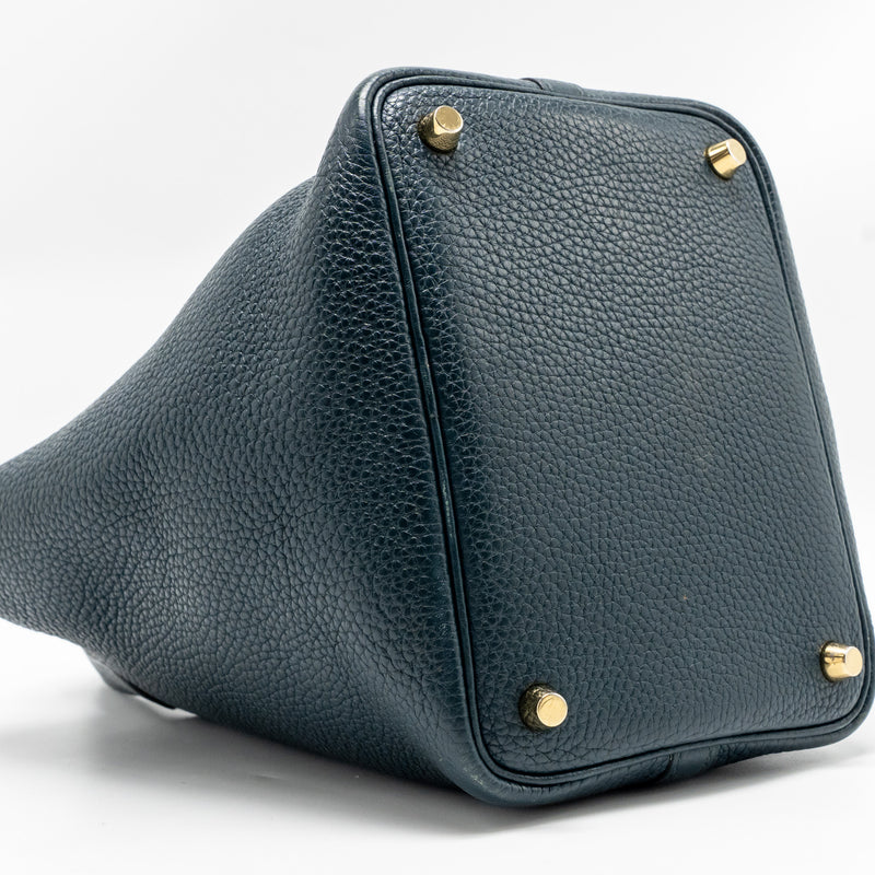 Hermes Picotin 18 Lock Bag Clemence 6O Vert Cypress GHW Stamp C