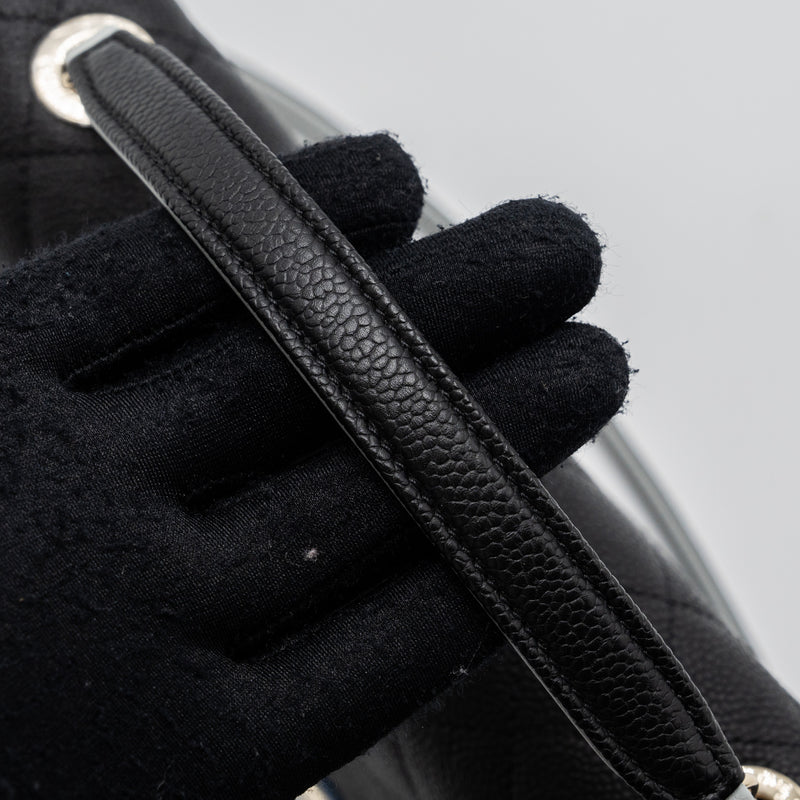 Chanel Flap Bag with handle Caviar Black/Multicolour LGHW