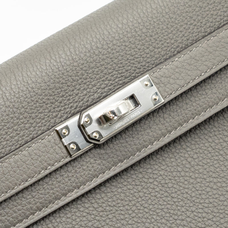 Hermes Kelly 25 Togo Gris Meyer SHW Stamp B