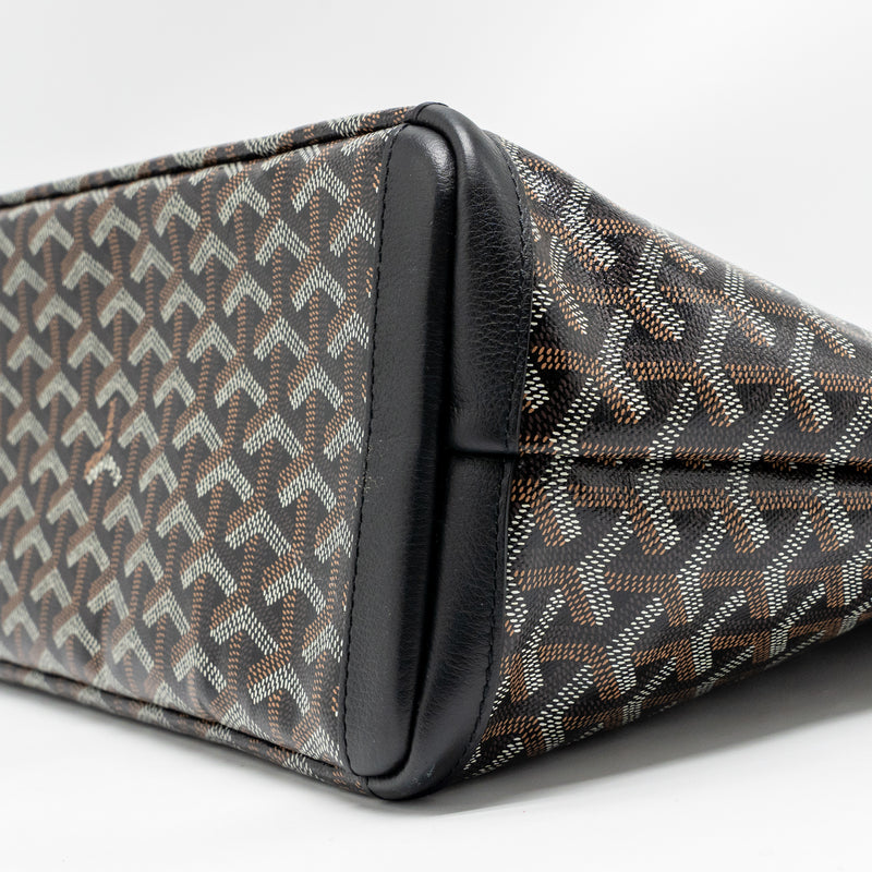 Goyard Artois PM Handbag Goyardine Canvas/Calfskin Black SHW