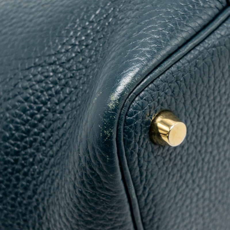 Hermes Picotin 18 Lock Bag Clemence 6O Vert Cypress GHW Stamp C
