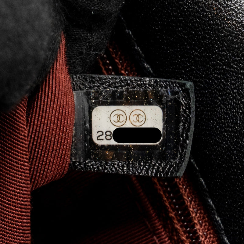 Chanel Small 19 Bag Shiny Lambskin Black Multicolour Hardware