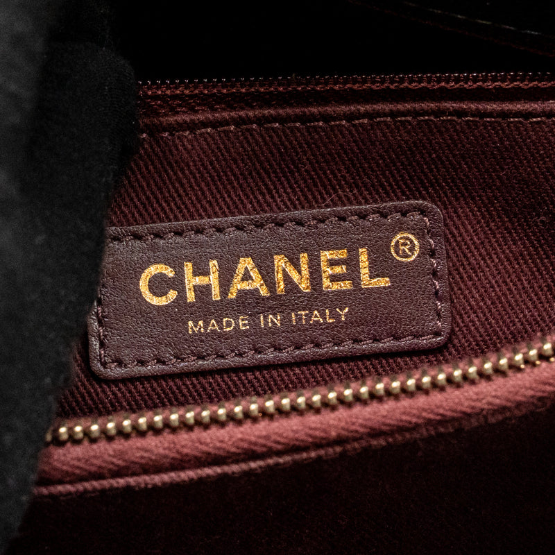 Chanel Medium Chevron Coco handle caviar black GHW