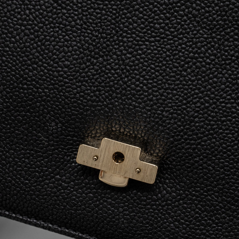 Chanel Flap Bag with handle Caviar Black/Multicolour LGHW