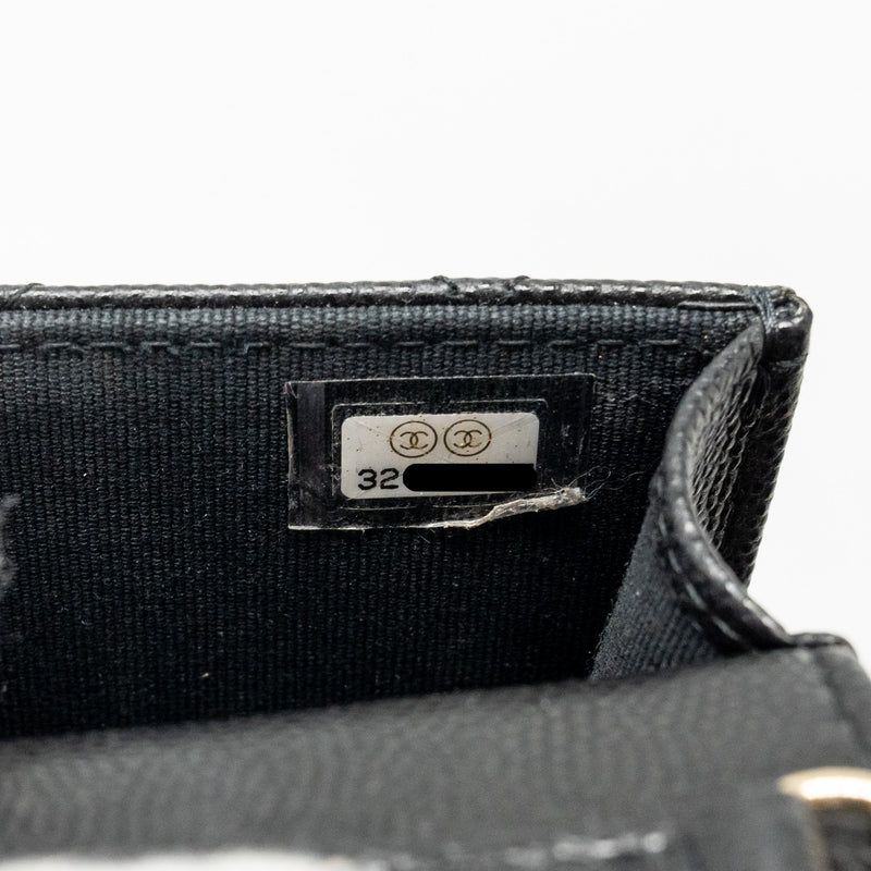 Chanel Classic Phone Clutch with Pouch on Chain Caviar Black LGHW
