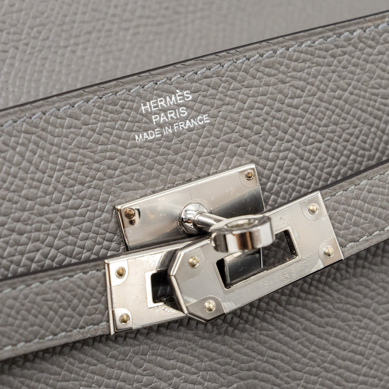 Hermes Kelly To Go Epsom Gris Myer SHW Stamp U