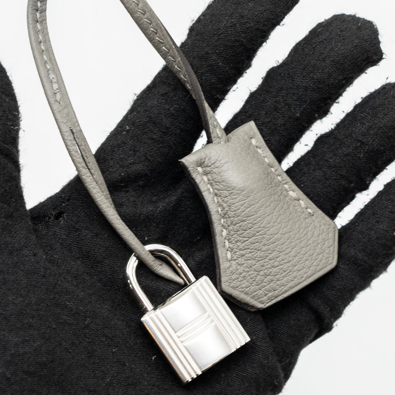 Hermes Kelly 25 Togo Gris Meyer SHW Stamp B