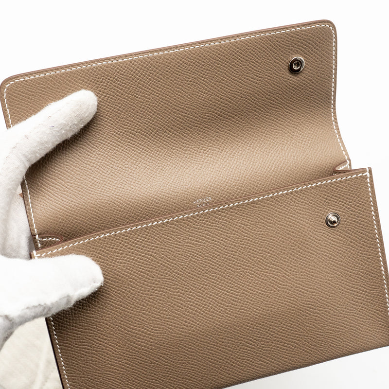 Hermes Hermesnap epsom Etoupe SHW stamp W