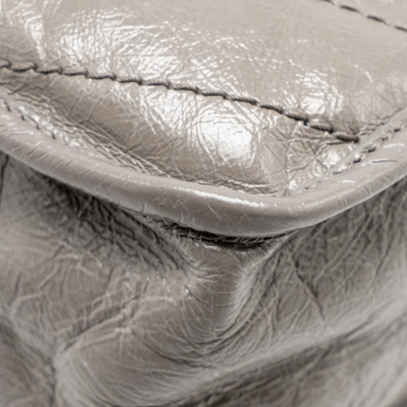 Saint Laurent / YSL Large Niki Bag Calfskin Grey SHW