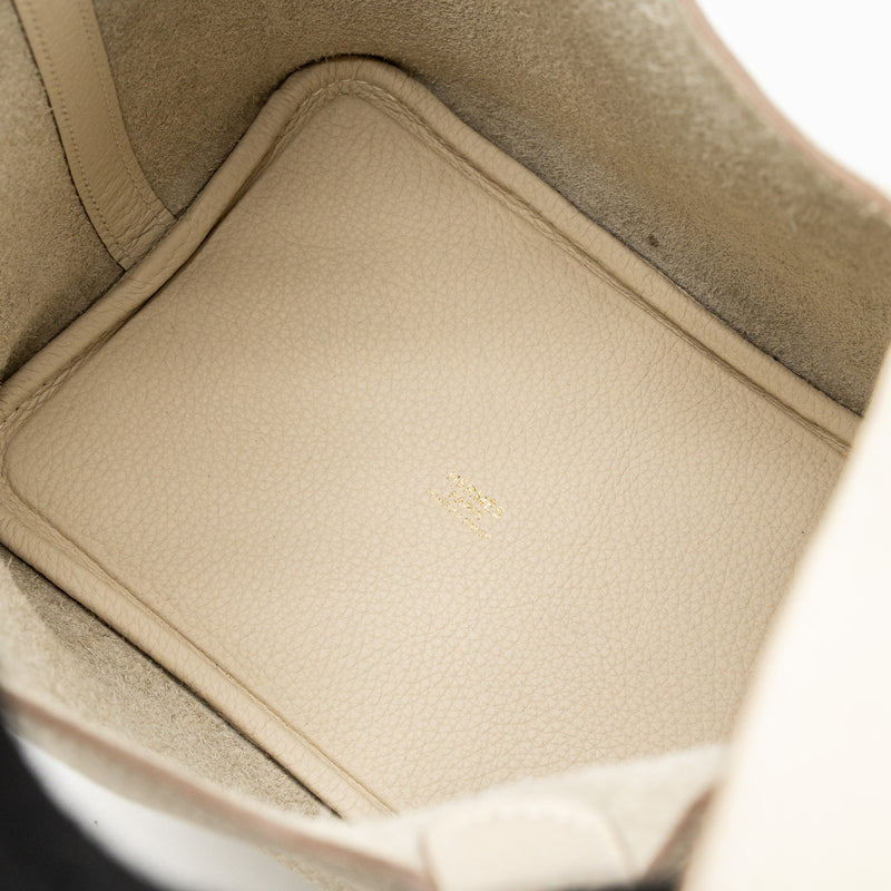 Hermes Picotin 18 Clemence Craie GHW Stamp U
