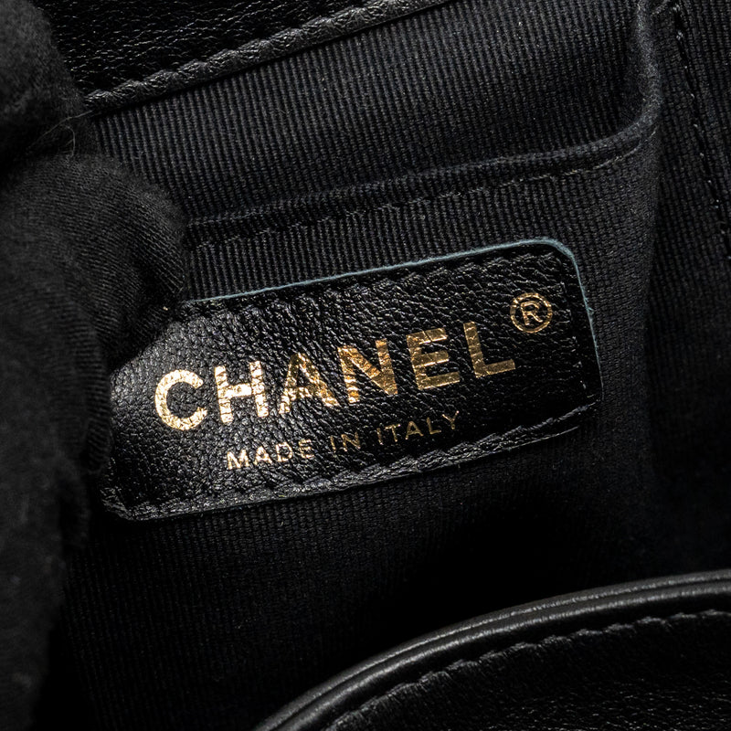 Chanel Large Duma Backpack Calfskin Black LGHW (microchip)