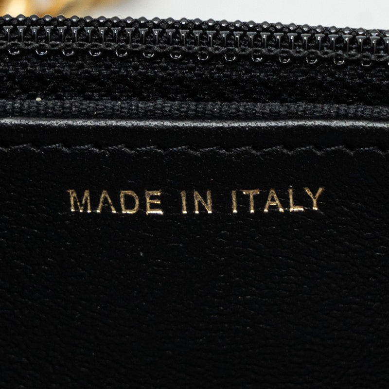 Chanel Boy Wallet On Chain Lambskin Black GHW(Microchip)