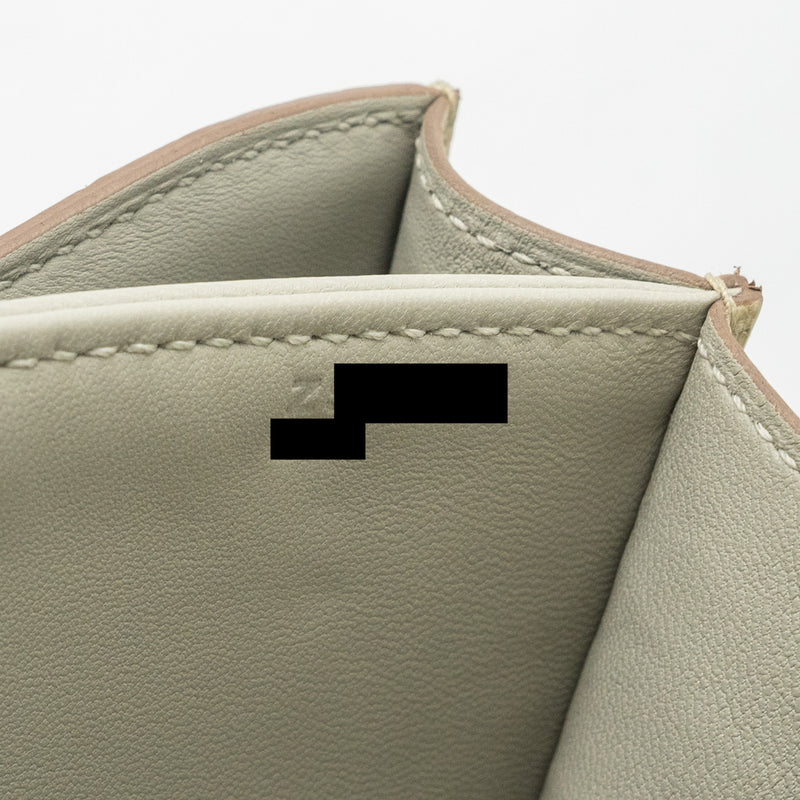 Hermes Mini Constance alligator mississippiensis Mat Beton GHW stamp Z