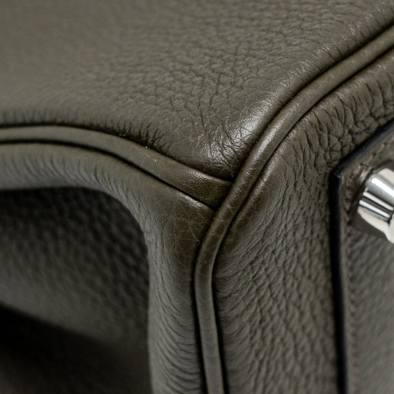 Hermes Birkin 25 togo Vert de Gris SHW stamp Y