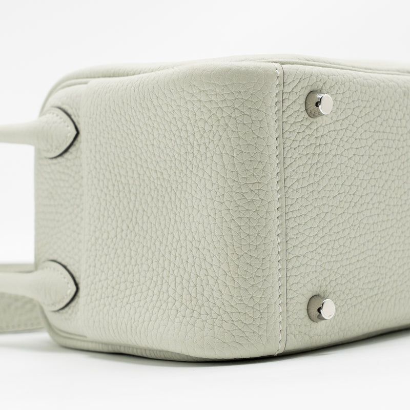Hermes Mini Lindy Clemence Gris Neve SHW stamp B